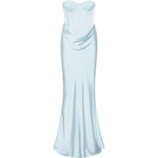 ROTATE BIRGER CHRISTENSEN abito lungo con dettaglio corsetto - blu