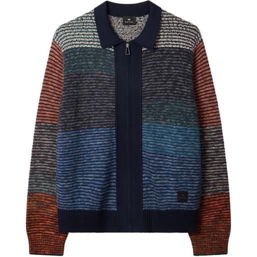 PS Paul Smith cardigan a righe - blu