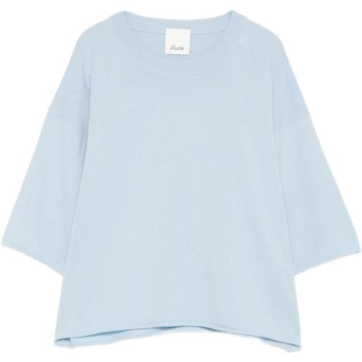 Allude t-shirt con taglio a vivo - blu