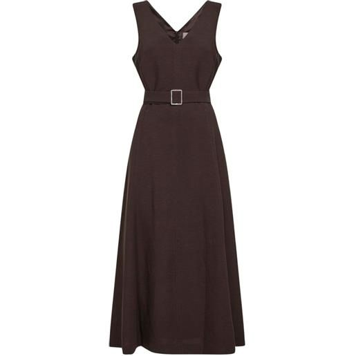 Blanca Vita abito midi con scollo a v - marrone