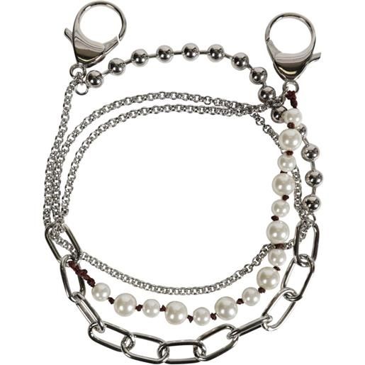 Marni portafoglio con catena - argento