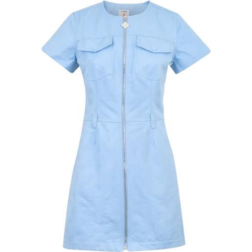 Casablanca abito corto con monogramma - blu