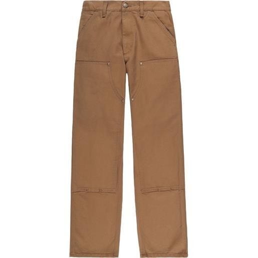 Carhartt WIP pantaloni dritti double knee - marrone