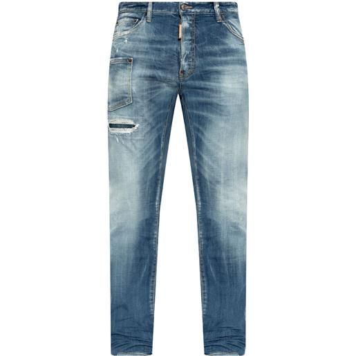 DSQUARED2 jeans con applicazione logo - blu