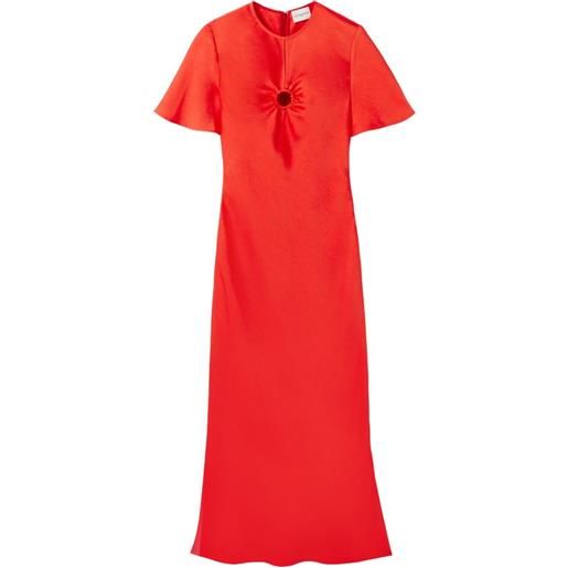 Claudie Pierlot abito svasato con cut-out - rosso