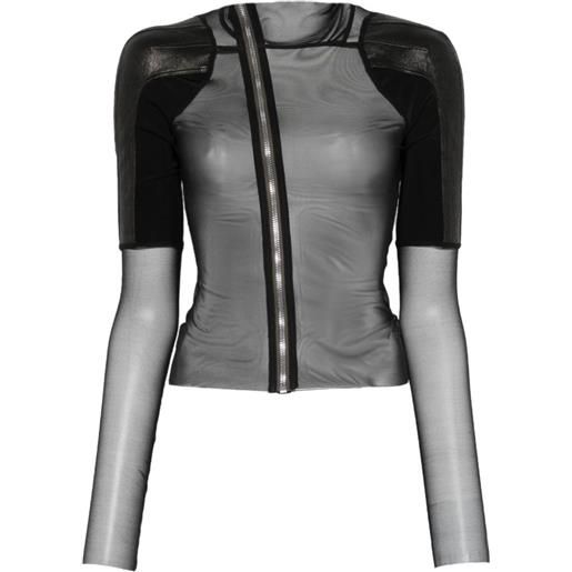 Rick Owens giacca con zip - nero