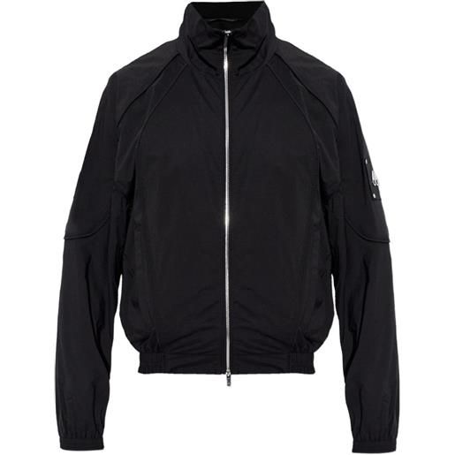 Moose Knuckles bomber con placca logo - nero