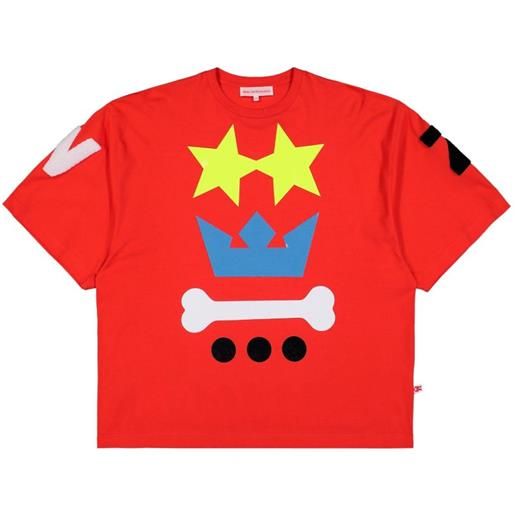 Walter Van Beirendonck t-shirt waakzaam con stampa - rosso
