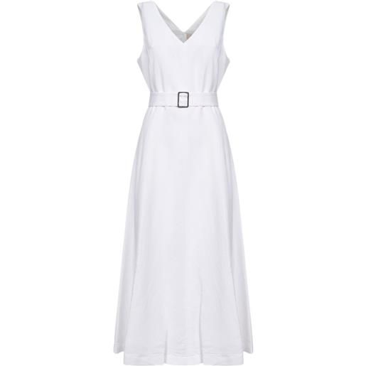Blanca Vita abito svasato con scollo a v - bianco