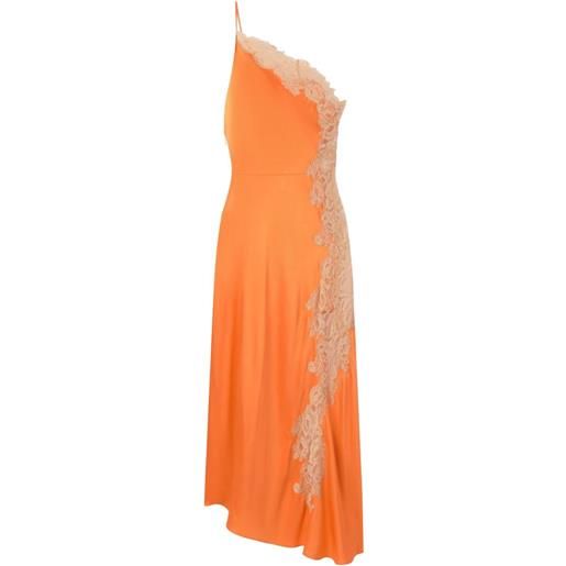 A.L.C. abito midi lou monospalla asimmetrico - arancione