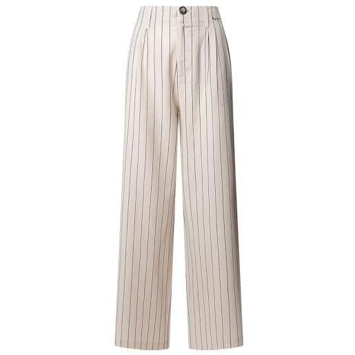 Pepe Jeans pantaloni da donna herly, bianco (mousse white), l, bianco (mousse bianco), l