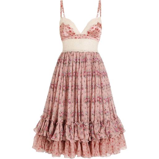 Dolce & Gabbana abito corto a fiori - rosa