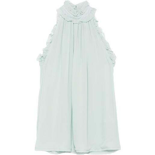 Costarellos top con ruches - verde