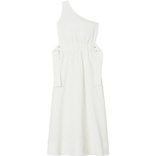 Tory Burch abito monospalla con cintura - bianco