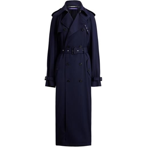 Ralph Lauren Collection trench alecia con cintura - blu