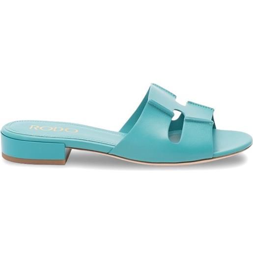 Rodo sandali piatti con dettaglio cut-out - blu