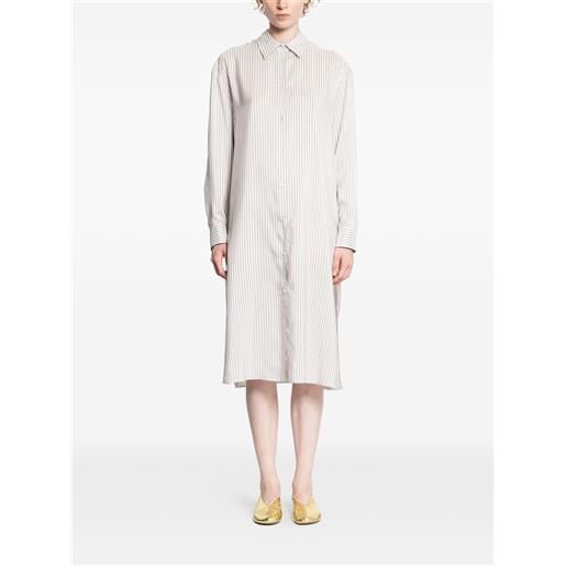 The Row chemisier midi chihiro a righe - bianco