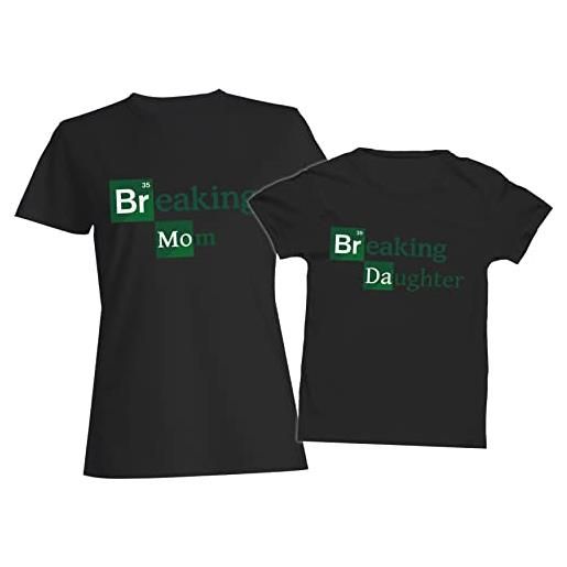 t-shirteria coppia tshirt madre e figlia femminuccia breaking mom daughter famiglia parodia serie tv ragazzina festa della mamma idea regalo daughter and mother mamme idee regalo
