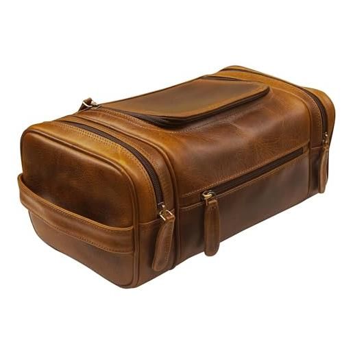 ELIZO beauty case in pelle, 31002, antico. , xl, beauty case