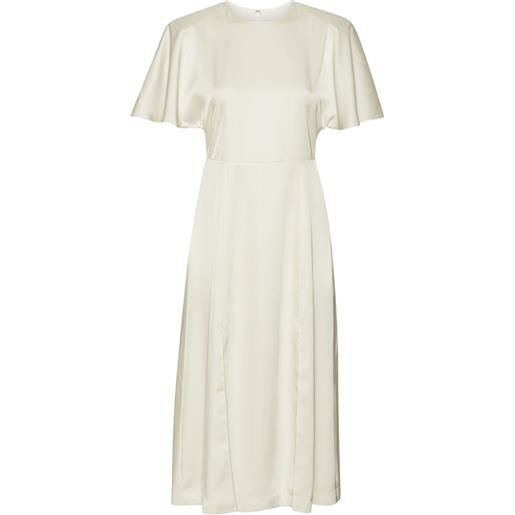 ROTATE BIRGER CHRISTENSEN abito midi in raso con spacco - bianco
