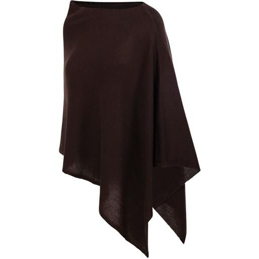 BeYou poncho drappeggiato - marrone