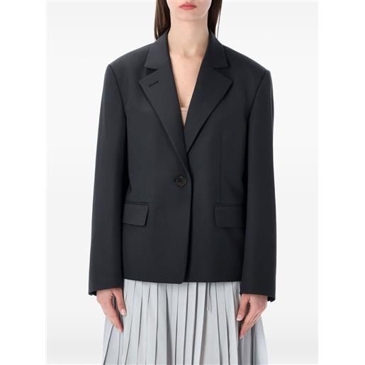 Low Classic blazer con revers a lancia - grigio