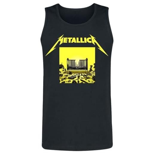 Metallica m72 squared cover uomo canotta nero l 100% cotone regular