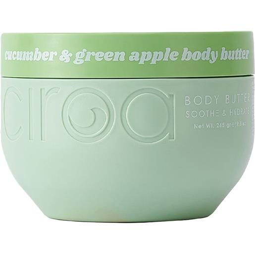 Ciroa cucumber & green apple body butter 265 g burro idratante per il corpo vasetto tutti i tipi di pelle