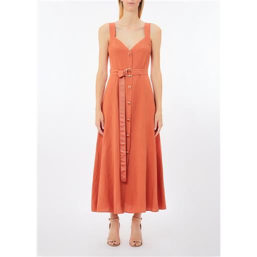 LIUJO liu jo abito lungo in lino, arancione