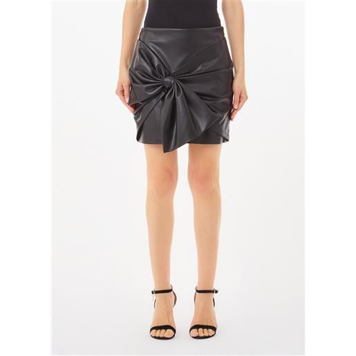 LIUJO liu jo minigonna con fiocco, nero