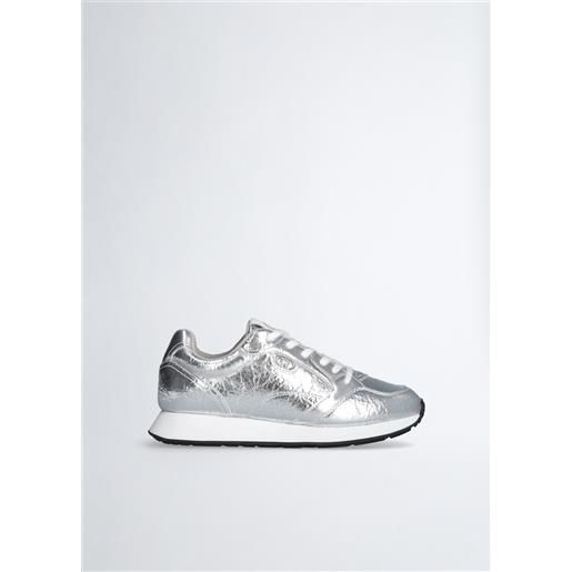 LIUJO liu jo sneakers in crackle, argento
