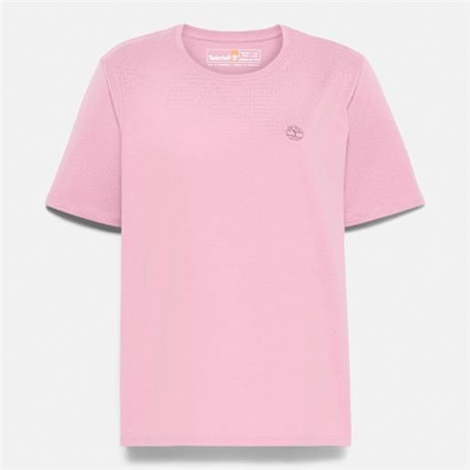 Timberland - t-shirt a maniche corte dunstan da donna in rosa, donna, rosa, taglia: l