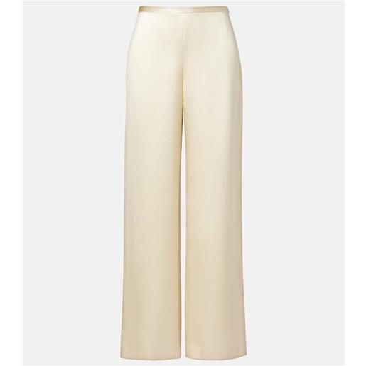 The Row pantaloni regular in raso di seta