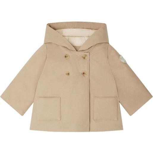 Bonpoint cappotto doppiopetto misha con cappuccio - marrone