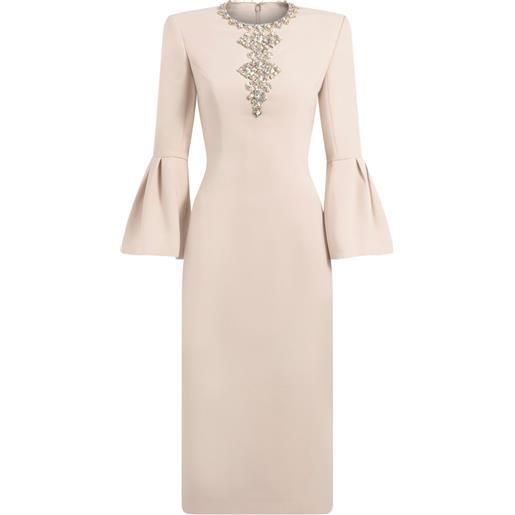 Jenny Packham abito midi margoni con decorazione - toni neutri