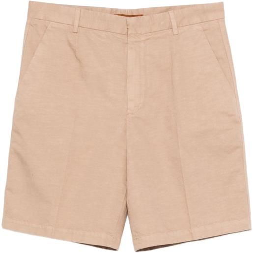 Zegna bermuda con pieghe - toni neutri