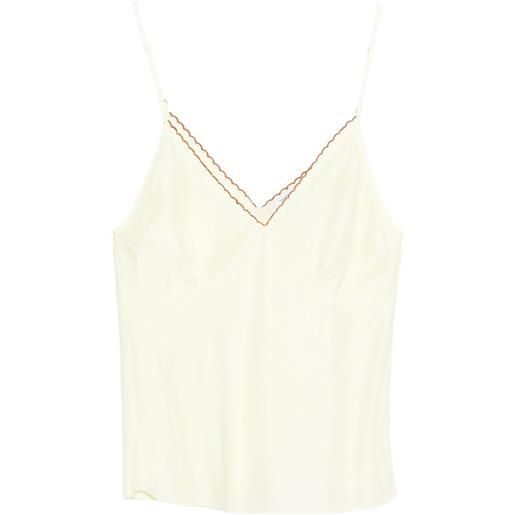 Forte Forte top con scollo a v - giallo