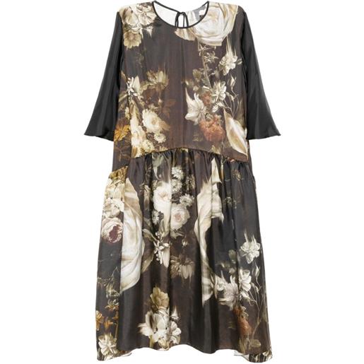 IA LONDON abito a fiori - nero