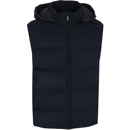 Corneliani gilet con cappuccio - blu