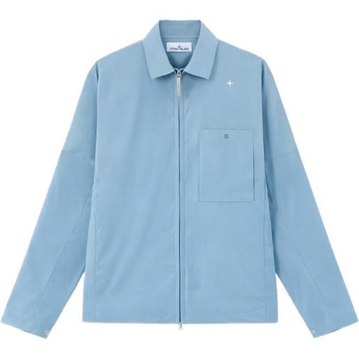 Stone Island giacca-camicia con zip - blu