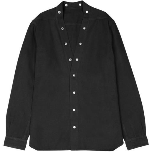 Rick Owens camicia con bottoni a pressione - nero