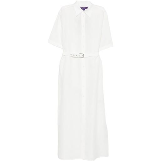 Ralph Lauren Collection abito lungo carol a maniche corte - bianco