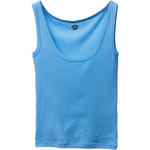 Versace canotta a coste - blu