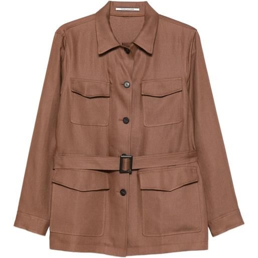 Tagliatore giacca lauren con cintura - marrone