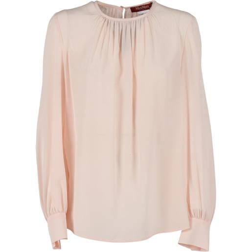 Max Mara blusa con arricciatura - rosa