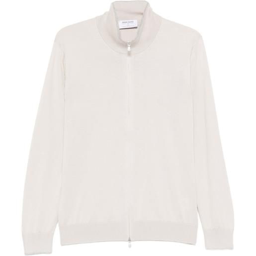 Gran Sasso cardigan con zip - toni neutri