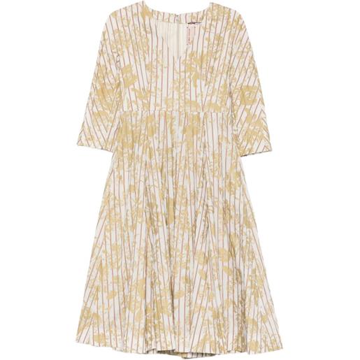 Antonio Marras abito con inserto a righe - bianco