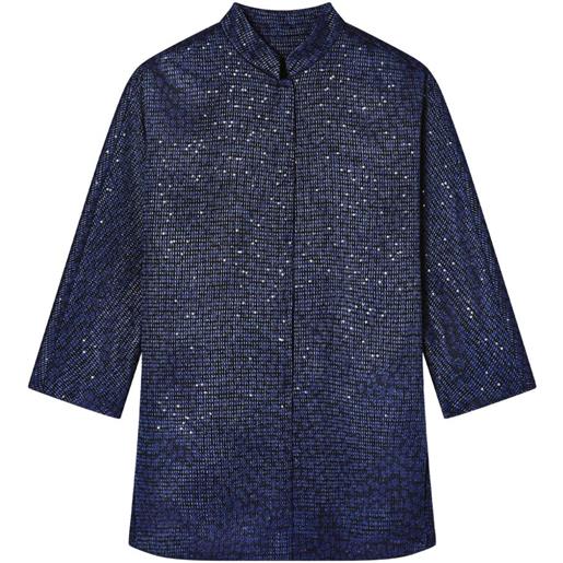 Giorgio Armani cappotto con paillettes - blu