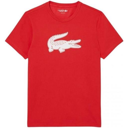 Lacoste maglietta Lacoste sport rosso bianco