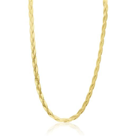 LUXURY MILANO collana alexandra treccia morbida diamantata